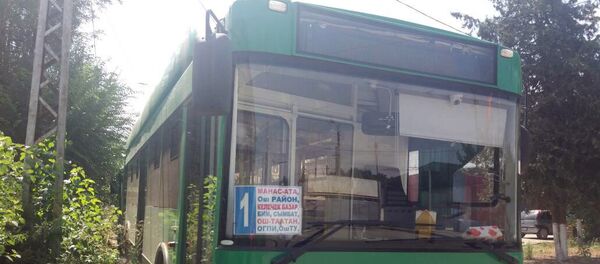 Забастовка водителей троллейбусов в Оше - Sputnik Кыргызстан