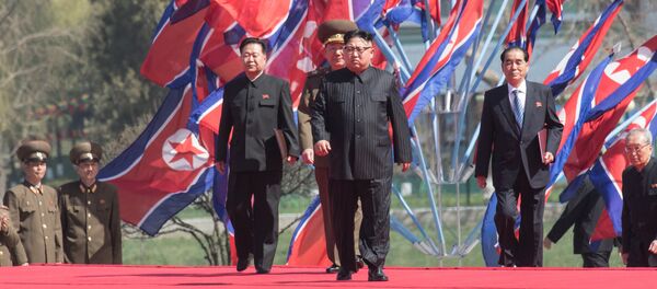 Церемония открытия нового жилого комплекса на улице Рёмён в Пхеньяне - Sputnik Кыргызстан