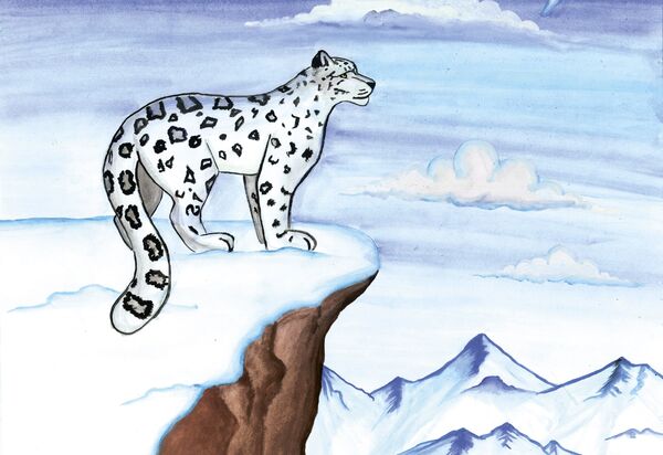Рисунки для конкурса Снежный барс — владыка горных вершин - Sputnik Кыргызстан
