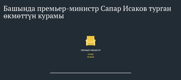 Башында премьер-министр Сапар Исаков турган өкмөттүн курамы - Sputnik Кыргызстан