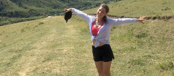 Валерия Фадеева из Беларуси, которая приехала в Кыргызстан в рамках молодежной программы - Sputnik Кыргызстан