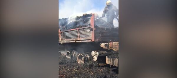 Караколдо КамАЗ 450 түк чөбү менен күйүп кетти. Күбөнүн видеосу - Sputnik Кыргызстан