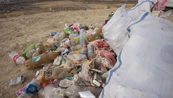 Мешки мусора вдоль дороги. Архивное фото - Sputnik Кыргызстан