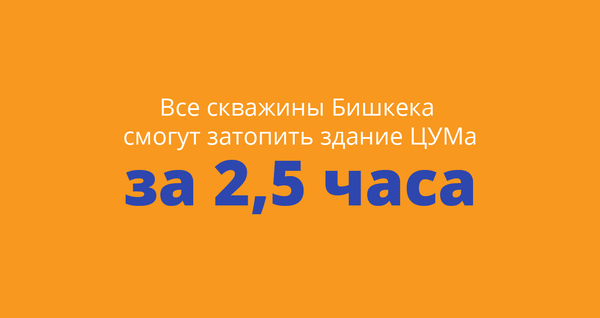 Все скважины Бишкека смогут затопить здание ЦУМа за 2,5 часа - Sputnik Кыргызстан