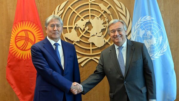 Участие президента КР Алмазбека Атамбаева на заседании Генеральной Ассамблеи ООН - Sputnik Кыргызстан