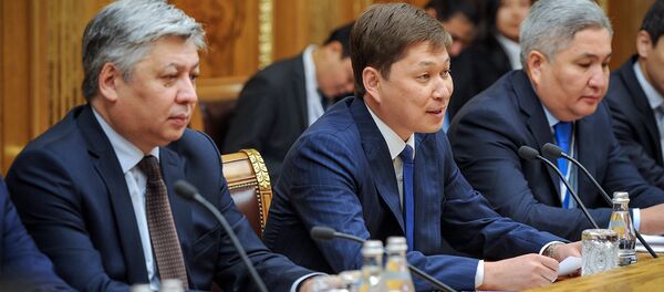 Премьер-министр Кыргызстана Сапар Исаков в рамках официального визита в Россию встретился с председателем Государственной Думы Федерального Собрания Вячеславом Володиным - Sputnik Кыргызстан