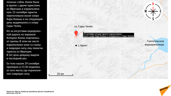 Где нашли тело туристки из Израиля — карта Где нашли тело туристки из Израиля — карта - Sputnik Кыргызстан