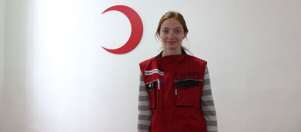 Сотрудник Красного Полумесяца КР по оказанию первой психологической помощи пострадавшим Элина Брябина - Sputnik Кыргызстан