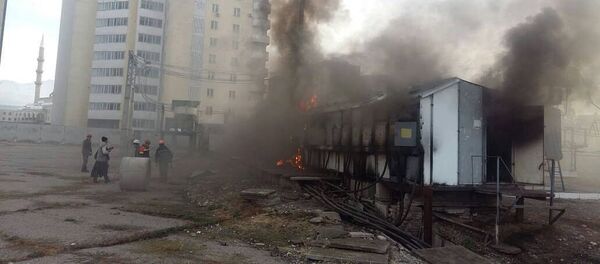 Пожар в электрической подстанции в микрорайоне Джал - Sputnik Кыргызстан