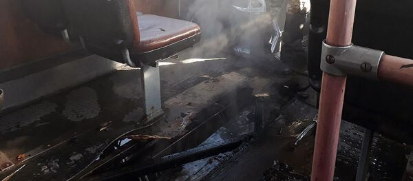 Пожар в троллейбусе №17 в Бишкеке - Sputnik Кыргызстан