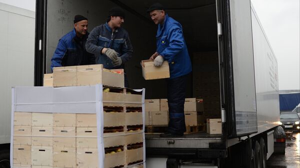 Вывоз товара с овощебазы Новые Черемушки в Бирюлево - Sputnik Кыргызстан