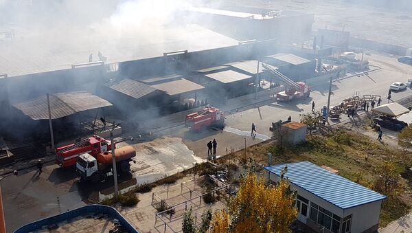 Пожар в районе парка Асанбай в Бишкеке - Sputnik Кыргызстан