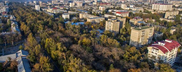 Вид на бульвар Молодой Гвардии в Бишкеке с высоты. Архивное фото - Sputnik Кыргызстан