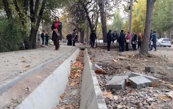 Бишкекчане выступили против вырубки деревьев на пересечении улиц Тыныстанова и Жумабека для организации гостевой парковки МВД КР - Sputnik Кыргызстан