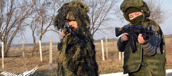 Дети на авиационной базе ОДКБ Кант Дети на авиационной базе ОДКБ Кант - Sputnik Кыргызстан