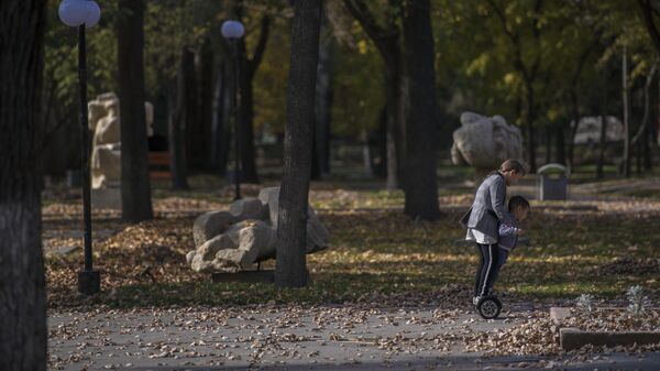 Дети катаются в парке. Архивное фото - Sputnik Кыргызстан