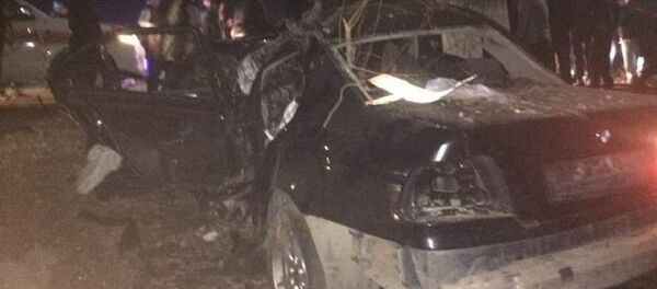 Бишкек — Манас аэропорту трассасында болгон жол кырсыгы Бишкек — Манас аэропорту трассасында болгон жол кырсыгы - Sputnik Кыргызстан