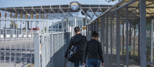 Чек арадан өтүп бараткан адамдар. Архив - Sputnik Кыргызстан