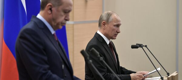 Президент РФ В. Путин встретился с президентом Турции Р. Эрдоганом - Sputnik Кыргызстан