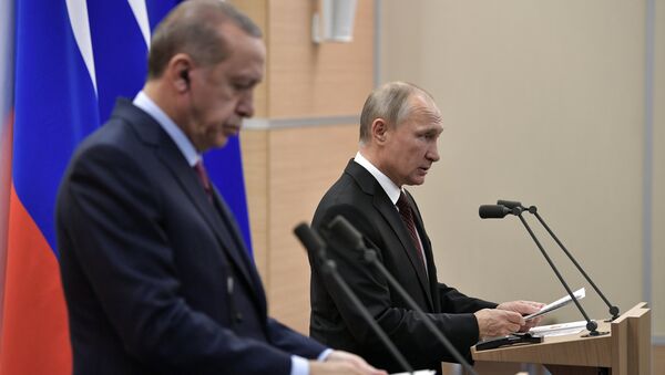Президент РФ В. Путин встретился с президентом Турции Р. Эрдоганом - Sputnik Кыргызстан