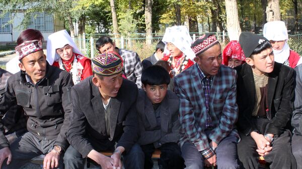 Памирские кыргызы в переселенные в Нарынскую область. Архивное фото - Sputnik Кыргызстан