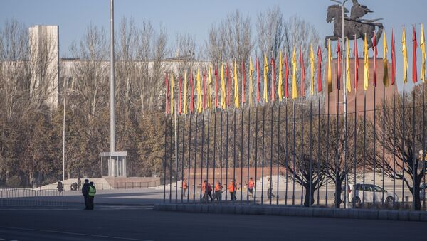 Вид на площадь Ала-Тоо в центре Бишкека. Архивное фото - Sputnik Кыргызстан