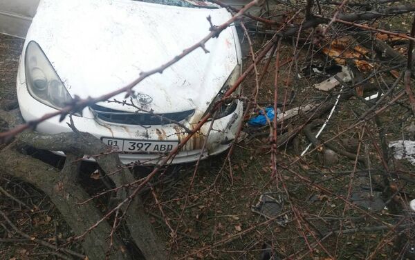 Водитель Toyota Windom, по предварительным данным, не справился с управлением. - Sputnik Кыргызстан