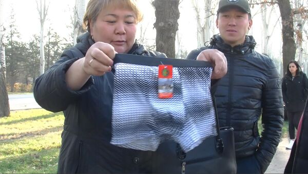 Как активисты пытались отправить нижнее белье Бакиеву — видео - Sputnik Кыргызстан