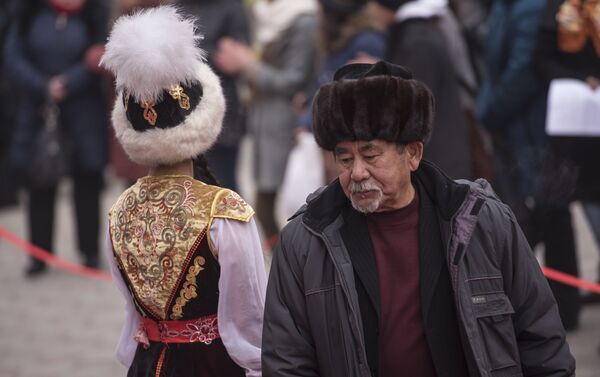 Актер Акылбек Абдыкалыков на торжественном открытии - Sputnik Кыргызстан