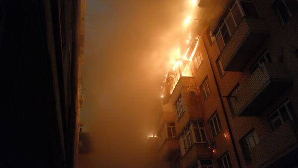 Пожар в многоэтажном жилом доме. Архивное фото - Sputnik Кыргызстан