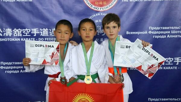 Дети из Кыргызстана на Открытом чемпионате Казахстана по каратэ-до - Sputnik Кыргызстан