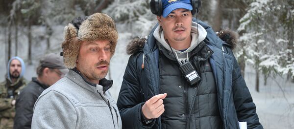 Съемочная площадка фильма Новые ёлки Съемочная площадка фильма Новые ёлки - Sputnik Кыргызстан