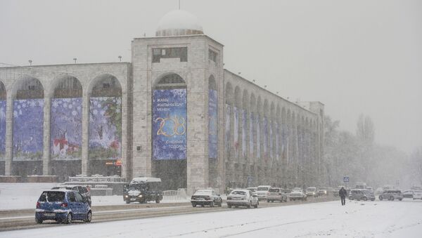 Обильный снегопад в Бишкеке - Sputnik Кыргызстан