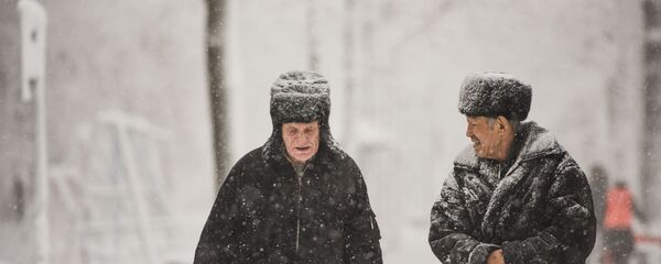 Обильный снегопад в Бишкеке - Sputnik Кыргызстан