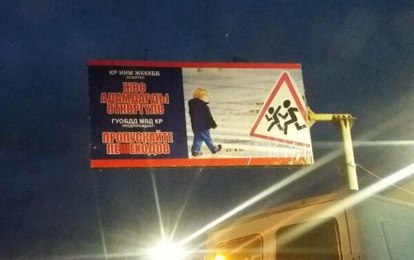 Чүй облусуна жол коопсуздугун сактоо боюнча баннерлер орнотулганын облустук милициядан маалымдашты - Sputnik Кыргызстан
