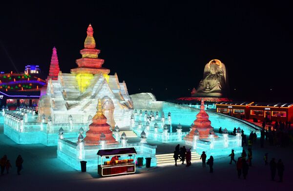 34-й Харбинский Международный фестиваль льда и снега в Китае - Sputnik Кыргызстан