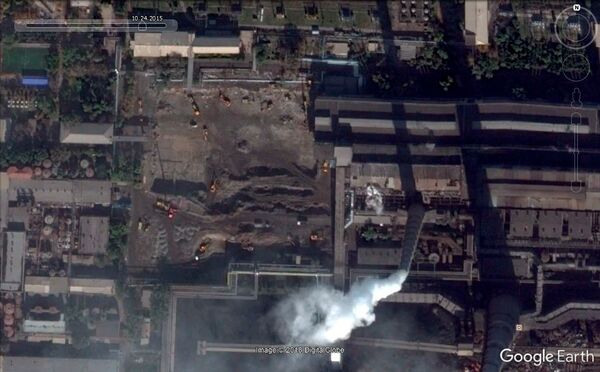 Снимок ТЭЦ, сделанный 24 октября 2015 года - Sputnik Кыргызстан