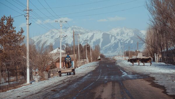 Дорога в село Кызыл-Байрак Кеминского района - Sputnik Кыргызстан