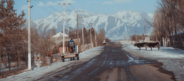 Дорога в село Кызыл-Байрак Кеминского района - Sputnik Кыргызстан