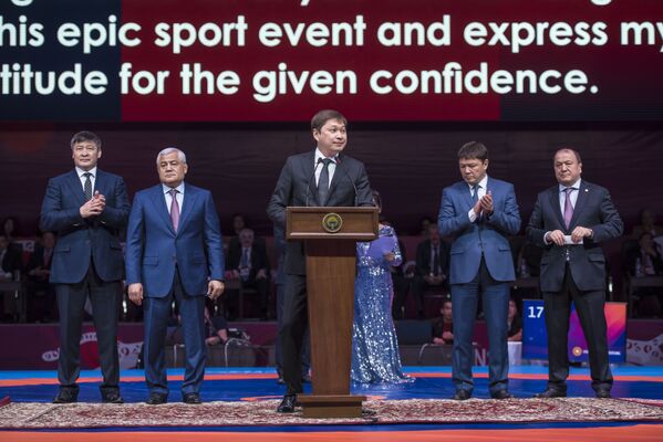 Церемония открытия Чемпионата Азии по борьбе во Дворце спорта в Бишкеке - Sputnik Кыргызстан