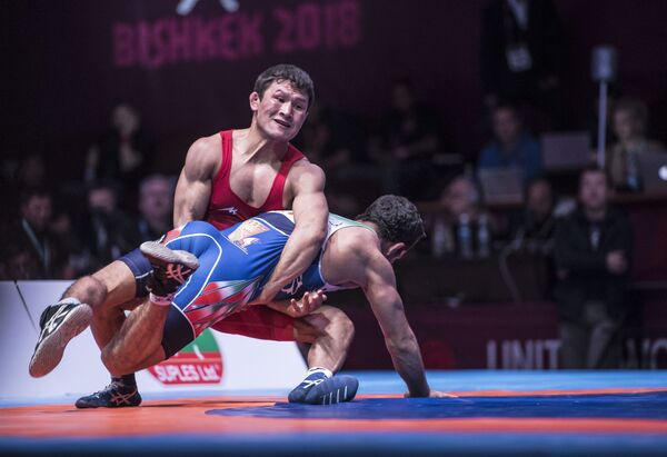 Чемпионат Азии по борьбе во Дворце спорта в Бишкеке - Sputnik Кыргызстан