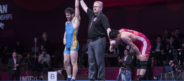 Чемпионат Азии по вольной борьбе во Дворце спорта в Бишкеке - Sputnik Кыргызстан