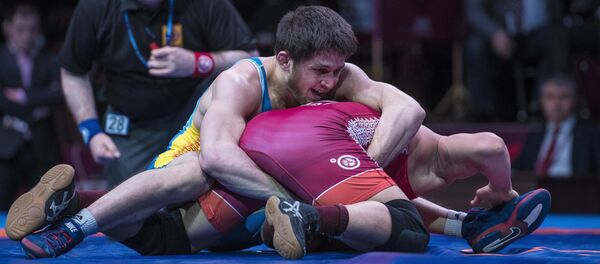 Чемпионат Азии по вольной борьбе во Дворце спорта в Бишкеке - Sputnik Кыргызстан