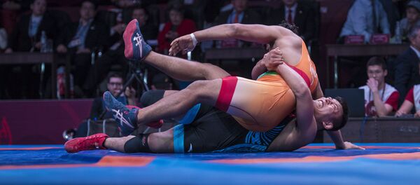 Чемпионат Азии по вольной борьбе во Дворце спорта в Бишкеке - Sputnik Кыргызстан