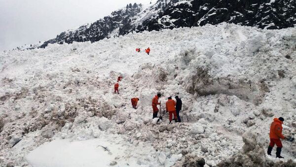Сход лавины на ущелье Чычкан на автодороге Бишкек — Ош - Sputnik Кыргызстан
