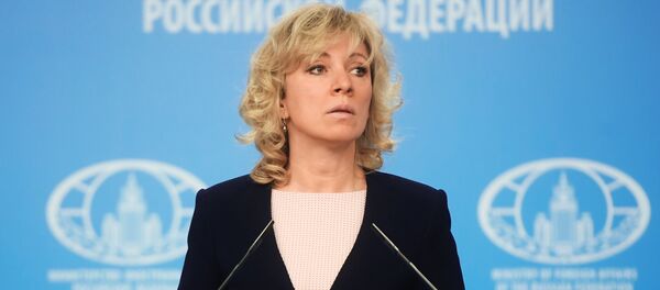 Официальный представитель министерства иностранных дел России Мария Захарова во время брифинга в - Sputnik Кыргызстан