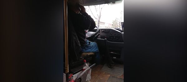 Водители бишкекских маршруток разговаривают по телефону во время езды — видео - Sputnik Кыргызстан