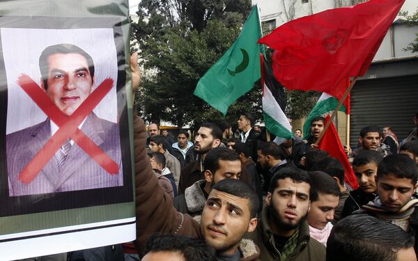 Митинг против президента Туниса Зина Эль Абидина Бен Али - Sputnik Кыргызстан