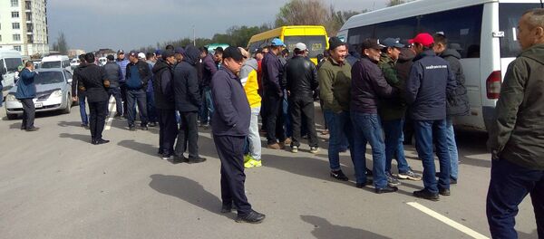 Забастовка водителей маршруток в Бишкеке - Sputnik Кыргызстан