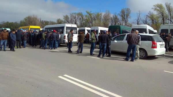 Забастовка водителей маршруток в Бишкеке - Sputnik Кыргызстан